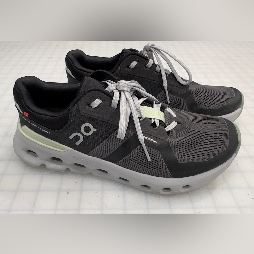 On Running Black and Gray Athletic Shoes